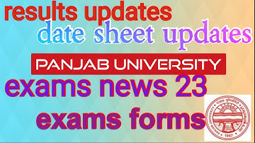 results & date sheet updates from Panjab University Chandigarh exams news 23 PU CHD