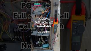 No cooling service call POV HVAC troubleshooting walkthrough #pov #hvac #servicecall #bluecollar