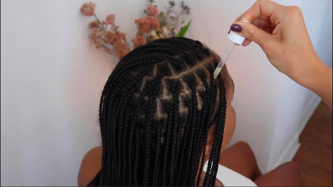 ASMR scalp and braid oiling, hair play and massage on Adrianna (travel series, unintentional)