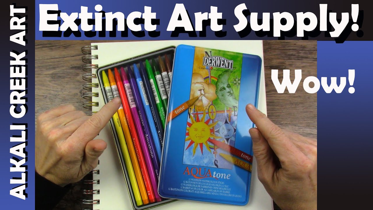 Using UNAVAILABLE ART SUPPLIES!  Trying out DERWENT AQUATONE Watercolor Sticks In My Sketchbook