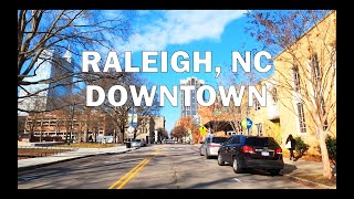 Raleigh, NC - Driving Downtown 4K