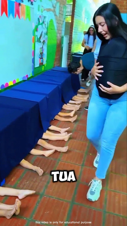 Unique game in school, parents guess their child from their feet! #shortsvideo