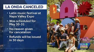 La Onda cancels 2026 Latin music festival in Napa without explanation