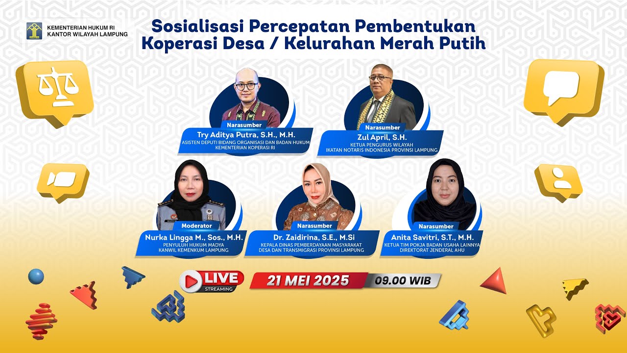 Sosialisasi Percepatan Pembentukan Koperasi Desa / Kelurahan Merah Putih
