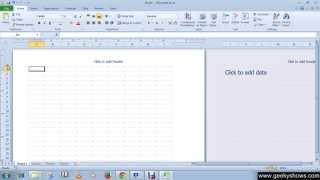 Microsoft Office Excel 2010 Change Page View