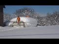 北海道田舎生活。車庫屋根の雪下ろし🌈