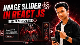 React JS Image Slider 🔥 Dragon UI Design | 5 Minute Pro Tutorial 🚀
