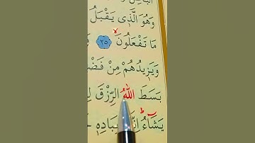 سورة الشورى الأية 25 إلى 28 القارئ سعد الغامدي