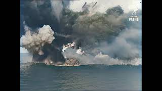 4K 50 fps + DeOldify | HMS Barham Explodes & Sinks: World War II (1941) Frame Interpolation + Color