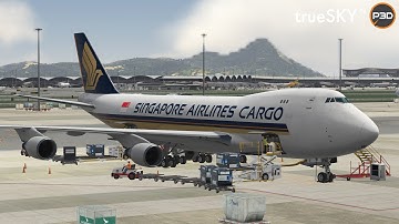 Prepar3D v5 | Incredible flight from Hong Kong to Singapore | trueSKY | PMDG 747-400F