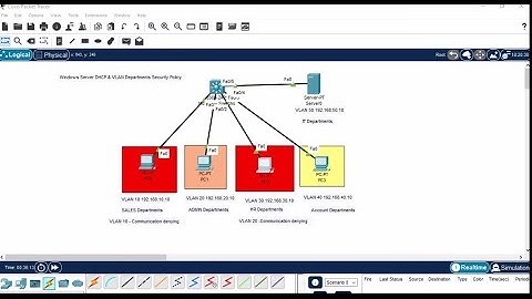 Windows DHCP Server & VLAN Department with Security