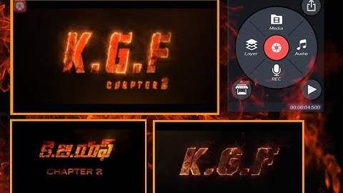 Channel intro making like  kgf title intro || Kgf intro making in kinemaster || kgf fire text intro