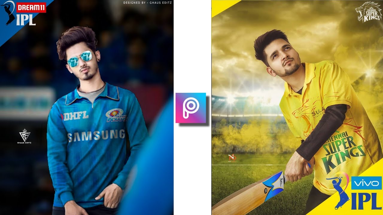 PicsArt - IPL Photo Editing || MI CSK PicsArt Editing || Ghaus Editz