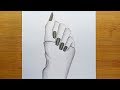 Hands drawing for beginners with pencil sketch//Step by step