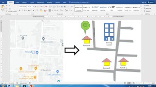 Membuat Peta Denah Lokasi Dengan Microsoft Word Dari Gambar Google Maps