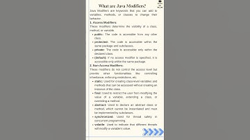 What are Java Modifiers? #java #shorts