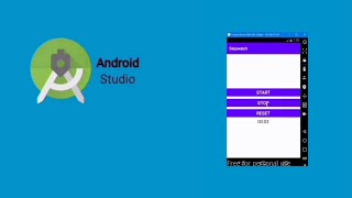 How to create a stopwatch using chronometer | Android Studio screenshot 4
