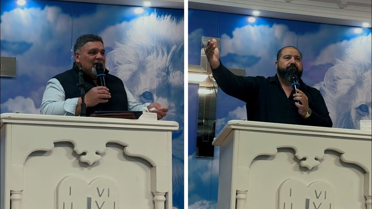 Hermano José Escudero en la alabanza y el Pastor Ángel Miranda en la palabra