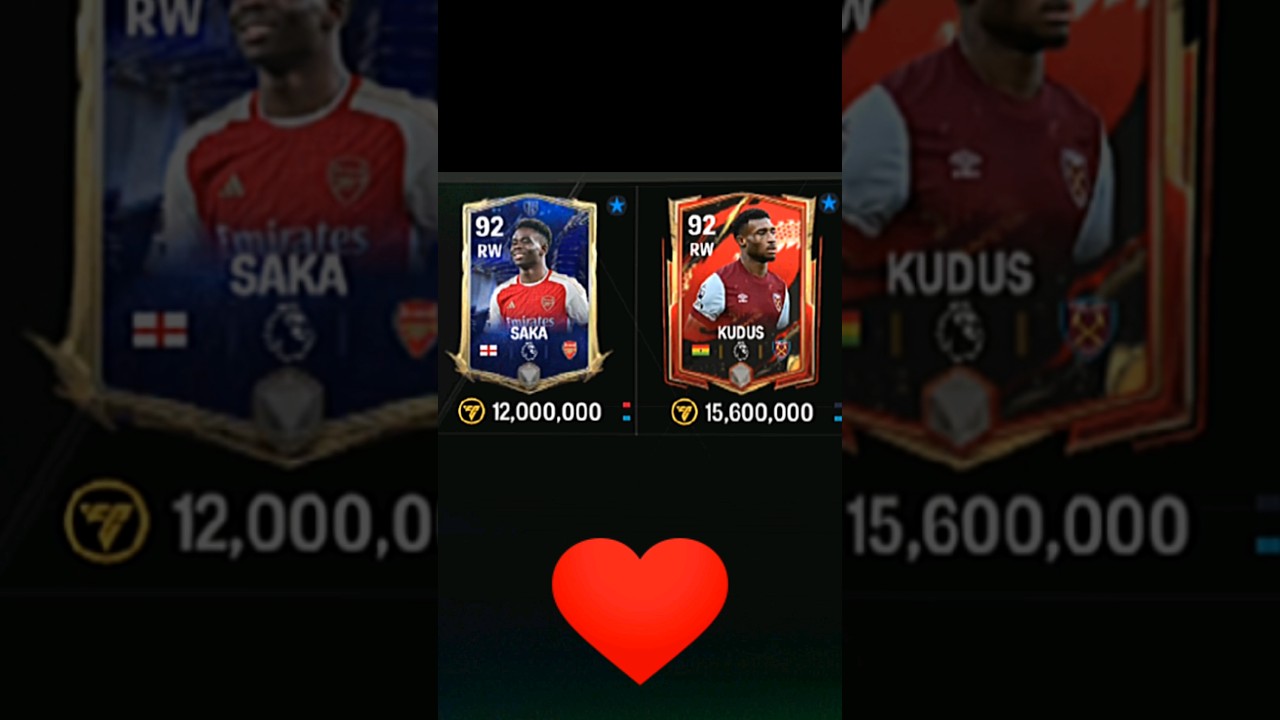 SAKA vs KUDUS FC card comparison 🔥🔥 