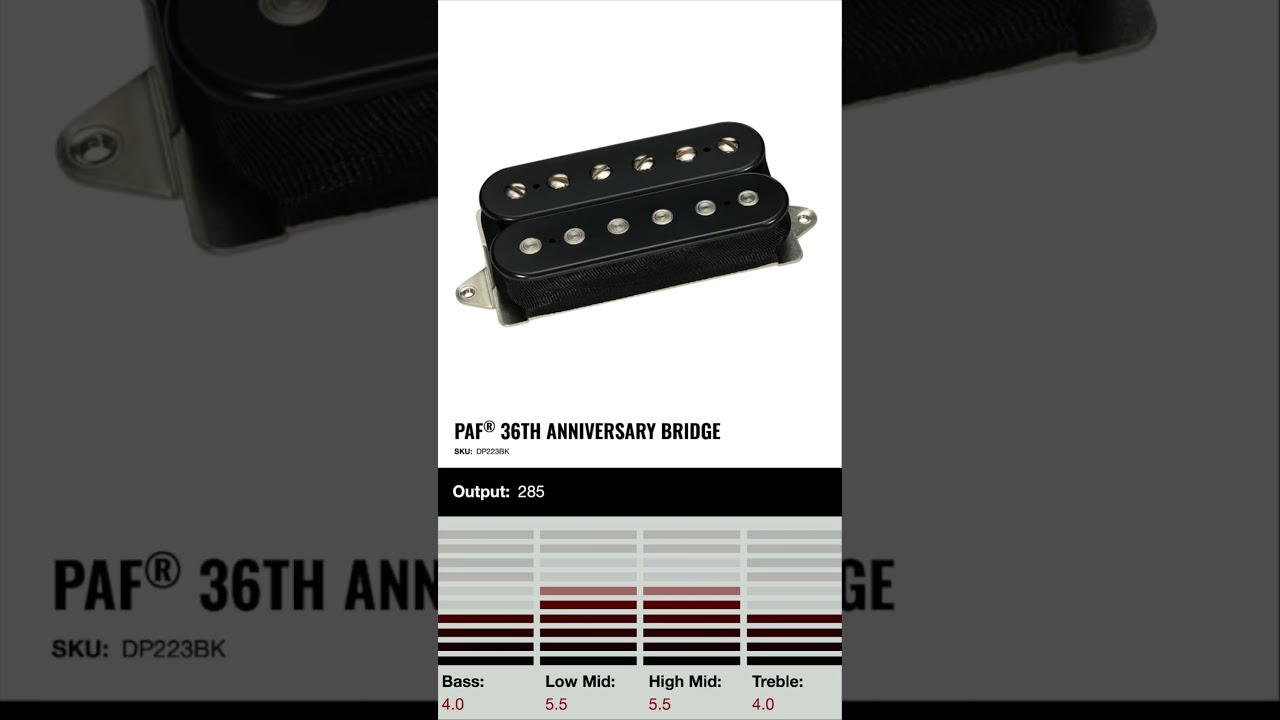 EMG 81 vs Dimarzio PAF 36 Anniversary