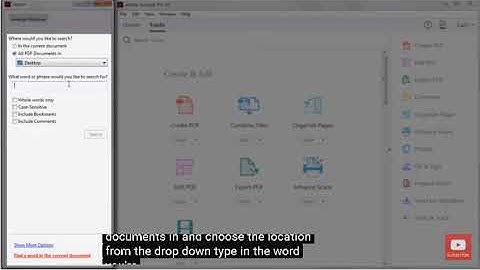 Learn how to find and replace the same word across multiple PDF documents