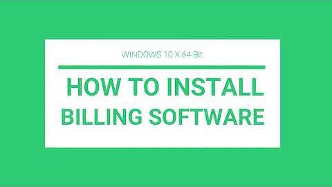 How to install Billing Software in Windows 10 x 64 Bit OS - Crystal report and SQL Server 2008 R2