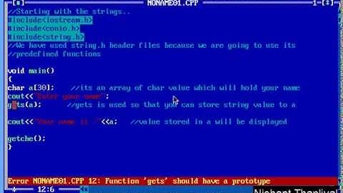 C/C++ Programming for beginners in turbo C++ Tutorial-10: Starting with the char strings in C++