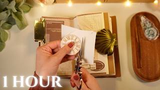 ASMR 1 HOUR | Relaxing Sounds of Journal Collage | Paper & Crinkle Sounds | Neutral Floral Themes