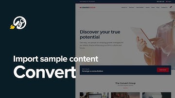 How to import the sample content in Convert WordPress theme
