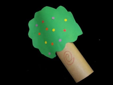 Cómo hacer un arbol con tubo de papel higienico y papel de color ... Cómo hacer un arbol con tubo de papel higienico y papel de color ...