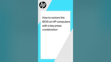 How to restore the BIOS on HP computers with a key press combination | HP computers #shorts