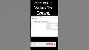 How to print ASCII Value in Java#short#shorts#ascii#javaprograming