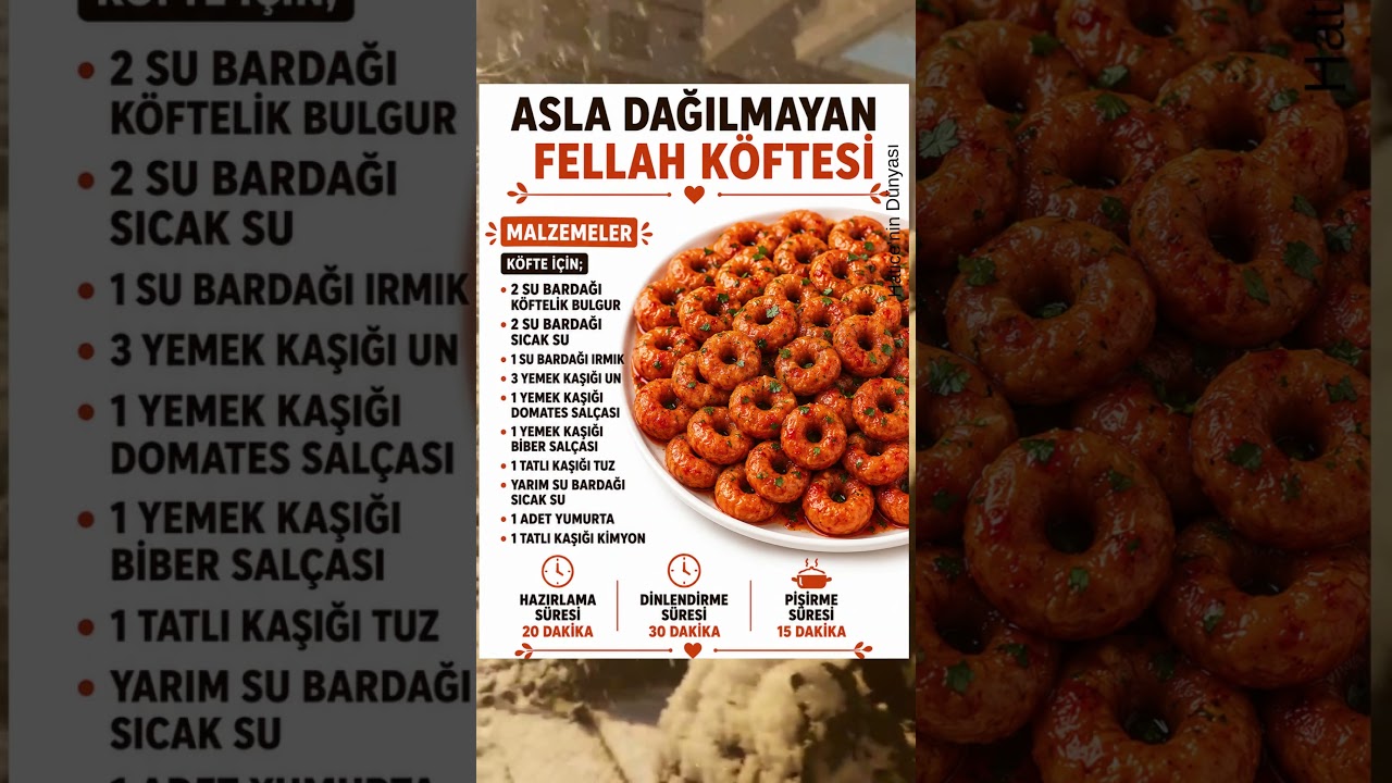Asla Dağılmayan Fellah Köftesi Tarifi 🍅✨ #pratiktarifler #yemek #tarif