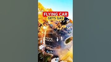 Flying Car Gets Gas on road with SkySurfer Aircraft 🚁 Flying Drone Vehicle. #shorts