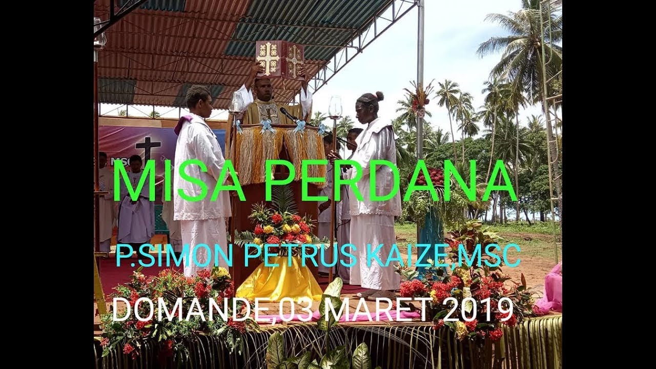 Misa Perdana Pastor Simon Petrus KAIZE, MSC di Stasi Domande, Merauke