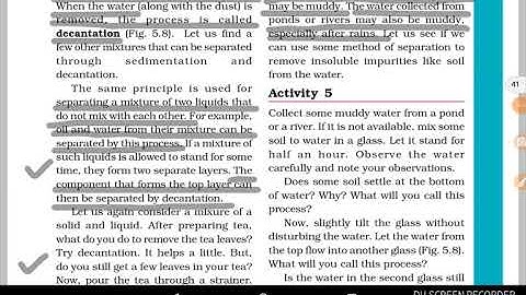 NCERT SCIENCE.. Class 6th..chapter 5..separation of substances continues..