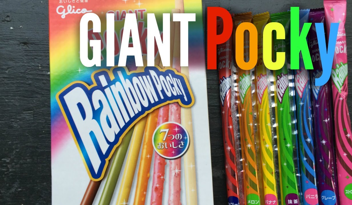 Tasting Giant Rainbow Pocky -- Whatcha Eating? #197 | emmymade