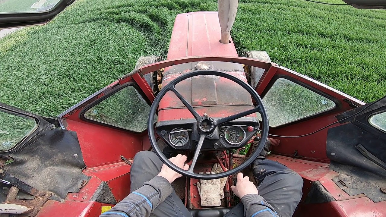 Dünger streuen mit Ihc 633 und Amazone Zaf 402 (Cabview)