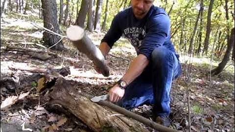 ESEE 4 "Cutting Performance" Test - Part 1 - Green Wood (Deutsche Untertitel)