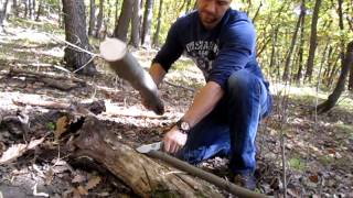 ESEE 4 Cutting Performance Test - Part 1 - Green Wood (Deutsche Untertitel)
