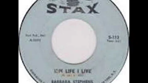 Barbara Stephens  The Life I Live Stax#113/1961