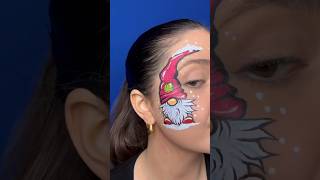 Christmas gnome face paint tutorial