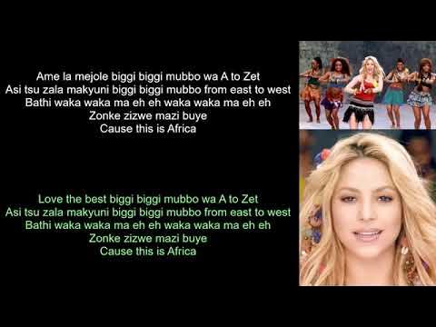 shakira waka waka Spanish English Español Inglés BUENAS CANCIONES - YouTube