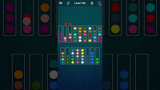 Ball Sort Puzzle Game Level 726 || #ballsort #gaming #level726 #colorgame #ballsortpuzzlegameplay
