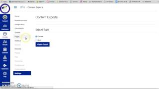 Exporting Course Content