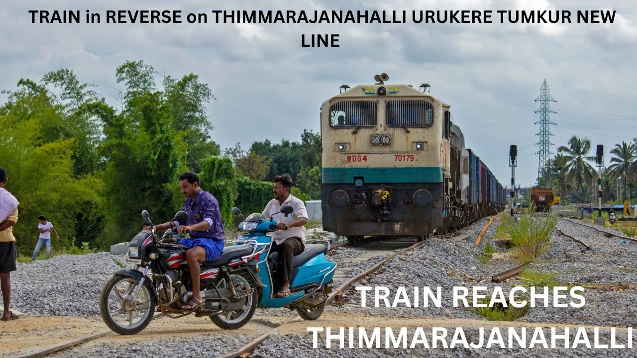 REVERSE TRAIN CHASE on THIMMARAJANAHALLI URUKERE TUMKUR LINE | OCTOBER Update | Indian Railways