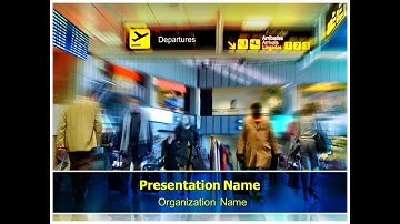 Airport Departure Arrival PPT PowerPoint Templates | thetemplatewizard.com