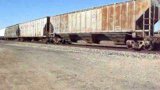 UP 3841 empty hopper train south #1 (4 in 1) [HQ]