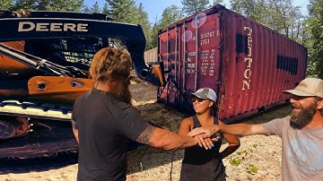 Using Our Dolly System To Move Three Shipping Containers Off Grid