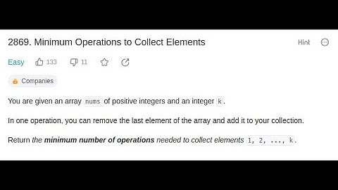 Leetcode | 2869. Minimum Operations to Collect Elements | Java Solution | Easy